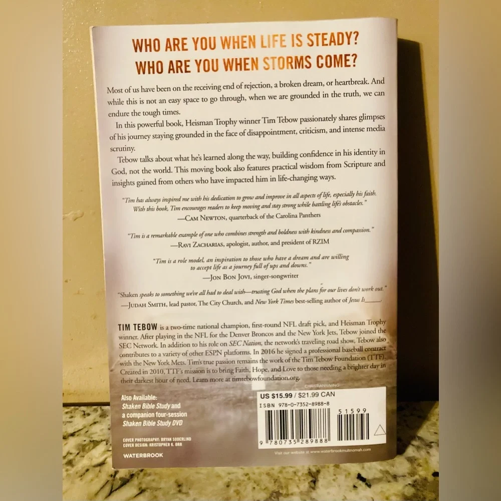Tim Tebow “Shaken” Book - Picture 2 of 2